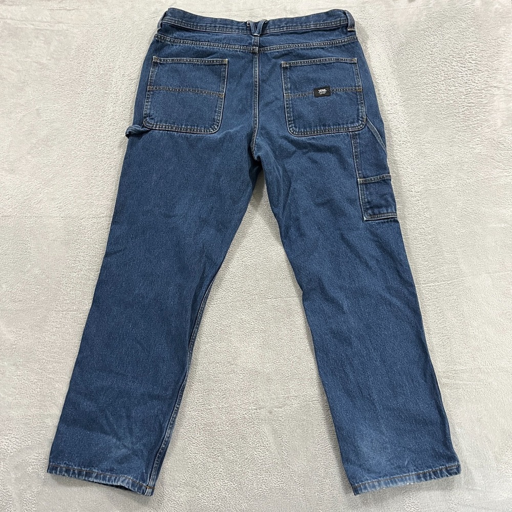 Vans Jeans Men 36x32 Denim Drill Chore Carpenter Baggy Skater Relaxed Fit Work